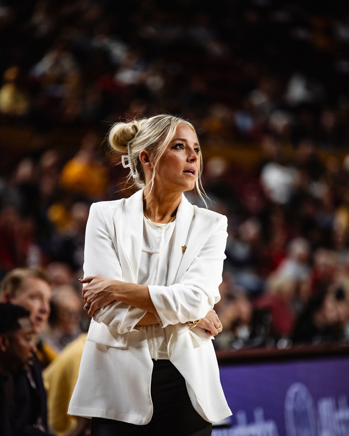Molly Miller watching play from the ASU sideline